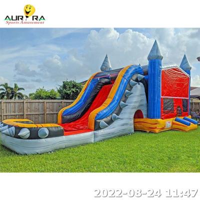 China Inflatable Bounce House Blue PVC Bouncy Castle Kids Jumping With Blower for sale