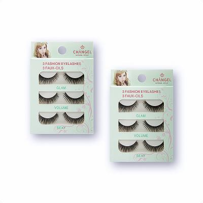 China 2022 New Fashion 3D Mink Hair False Eyelashes Natural Full Strip Luxurious Custom Eyelashes For Eye Highlight Makeup for sale