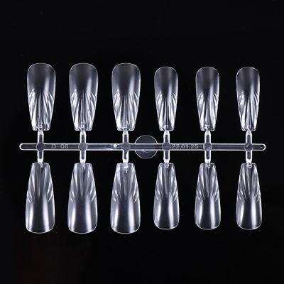 China French Salon Custom Professional Transparent Fake Nails Long French Tips ABS Fake Press On Nails for sale