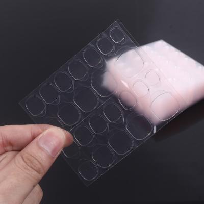 China Jelly Double-Sided Tape Nail Glue Glue Sticker Label Transparent High Viscosity Custom Salon Nail Gel Adhesive Labels for DIY Nail Beauty for sale