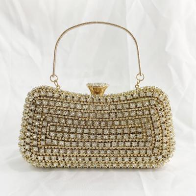 China High Quality New Arrivals Shiny Evening Bag Bling Chain Rhinestone Bag Luxury Women Purse Evening Clutch Bag for sale