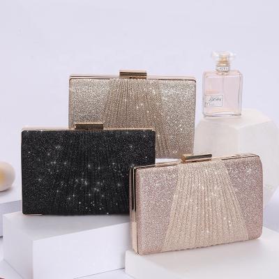 China Wholesale Women's Crystal Dinner Purse 2021 New Instant Wrinkle Wedding Party PU Luxury Evening Purse Clutch Bag for sale