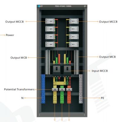 China Industrial Factory OEM/ODM 3phase 400A~6300A Transformer Metal Box Panels Power Distribution Cabinet For Data Center for sale