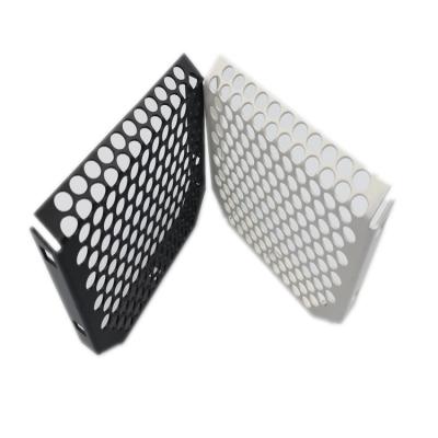 China Hot Selling Aluminum Galvanized Steel Sheet Metal Laser Cutting And Bending Powder Coated Grille Parts for sale