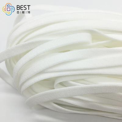 China 5mm Viable Flat Width Ear Elastic Cord For Loop Disposable Face Ear Masking Free Samples for sale