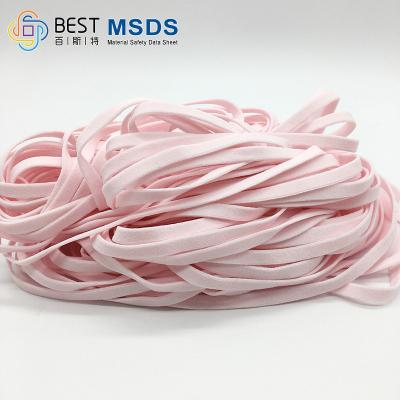 China 3.5mm Elastic Spandex Elastic Band Pink Flat Earloop For Facemask Material for sale