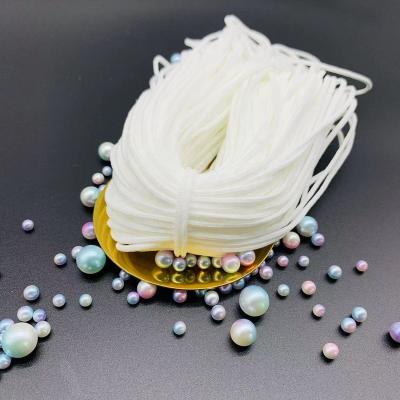 China 3.5mm 4.0mm Polyester Spandex Earloop Earloop String Band Elastic Flat Elastic Band String Elastic Earloop for sale