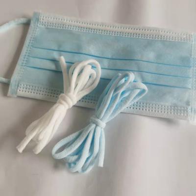 China Factory high quality pp soft nylon polyester colored elastic earloop 5.0mm for facemask raw material for sale