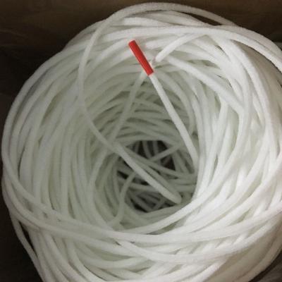 China Spandex/polyester 3.0mm white round belt for disposable facemask one bag per carton packing for sale