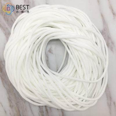 China Manufacturer Free Sample 2.8mm Viable White Round Earloop Elastic 3.0mm For Facemask for sale