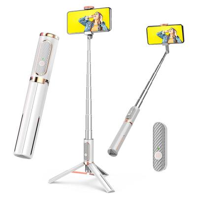 China Wholesale Portable Radio Selfie Stick Waterproof Hidden Remote Control Tripods For Mobile Phone Selfie Stick Handheld Hidden Tripod Stabilizer for sale