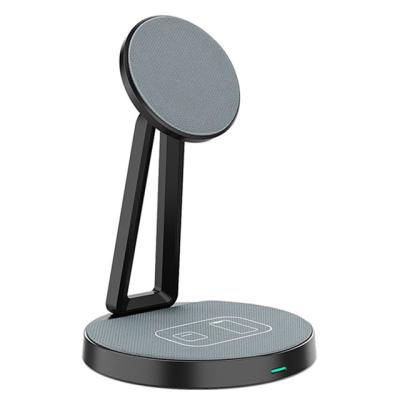 China Tablet Fit QI Charging Dock for iPhone 13 12 pro Max Airpods Pro 2 3 2 in 1 Magnetic Wireless Charger Stand 20W for sale