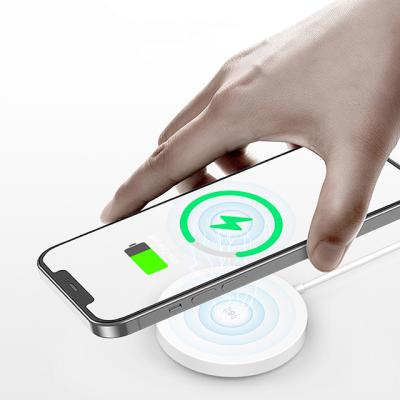 China 2022 Hot Sale Wholesale 15W Fast Magnetic Mobile Phone Wireless Charger For iPhone 13 12/Samsung Mobile Phone Fast Wireless Charging Pad for sale