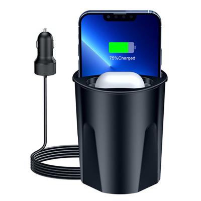 China Portable Wireless Car Phone Chargers Fast Chargers For Xiaomi iPhone Samsung 10W Car Charger Holder QI Wireless Charging Cup for sale