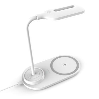 China Tablet Wireless Charger Pad for iPhone Samsung Xiaomi Huawei 10W LED Chargers Table Lamp Adjustable Fast Wireless Charging for sale