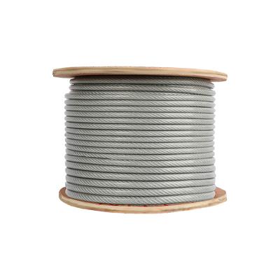 China Industry 7x7 Galvanized PVC Coated Steel Wire Rope PVC Steel Cable for sale