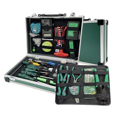 China Professional Telecom Networking tool kit tools set with aluminum alloy box for sale