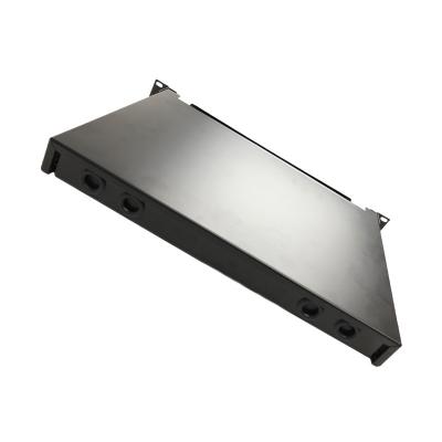 China Telecommunication 19 Inch 1U Rack Mount Slide Rail Drawer 8 12 24 48 Core Port Fiber Optic Patch Panel for sale