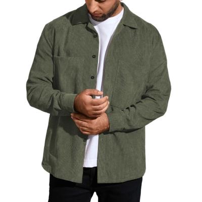 China Long Sleeve Men's Shirt Anti-pilling Spring Corduroy Men's Workwear Large Size Outer Casual Loose Shirt for sale