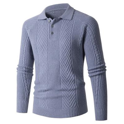 China 2022 Anti-wrinkle winter European and American thickened men's sweater lapel zipper sweater for sale