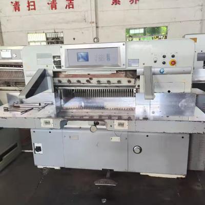 China Printing Shops CE Standard Hydraulic Worm Gear Driving Industrial Paper Cutter Machine Guillotine for sale