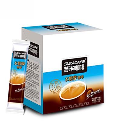 China Wholesale Xylitol Sugar Free Three Instant Sucrose Free Coffee In A Gift Box Coffee Powder 15 Pieces for sale