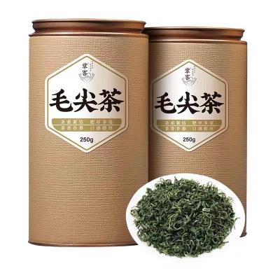 China Natural Tea Wholesale Blooming Hot Chinese Maojian Green Tea Without Extra Fresh Taste 250g Ripe Tea Fresh Aroma Canned for sale