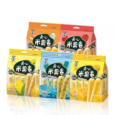 China Not Fried Wholesale hot wang Wang rice roll rice corn made non-fried multi-flavor puffed snacks 180 grams for sale