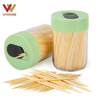 China Disposable Gain Wooden Bamboo Toothpicks With Paper Packed Wooden Toothpicks Customized Package Palillos Dientes for sale