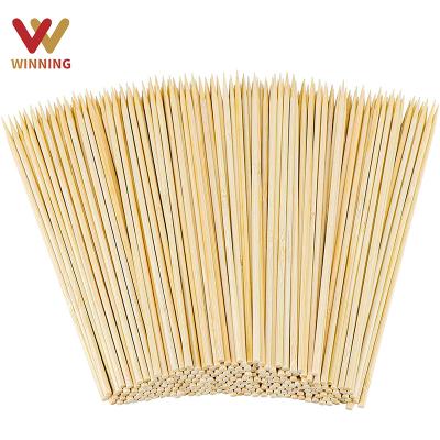 China China Biodegradable Natural Round Barbecue Food Grade China Food Grade Easily Cleaned Bamboo Kebab Sticks For Sale for sale