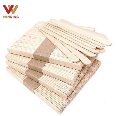 China Factory Direct Sale Viable Gain Disposable Wooden Rectangle Ice Cream Sticks For Diy Popsicle Craft Natural Wooden Sticks for sale