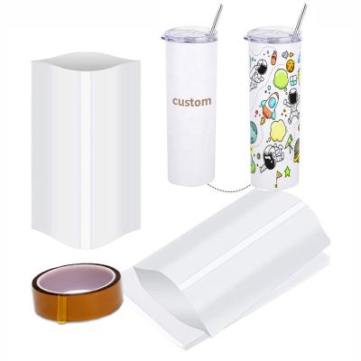 China PORTABLE Sublimation Blanks Tumbler White 20oz Skinny Straight Stainless Steel Tumbler With Metal Straw For Heat Press Machine Sublimation for sale