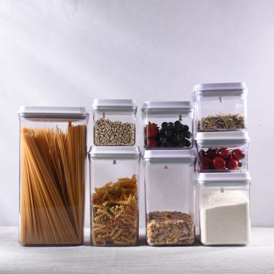 China Freshness Preservation Kitchen Container 6 Pieces Coffee Plastic Canister Sugar Tea Flour Storage Set Jar for sale