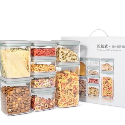 China ANKOU Convenient Cereal Keeping Freshness And Dry Food Storage Containers Plastic Container Airtight Lid Non-Toxic And Safe BPA Free for sale