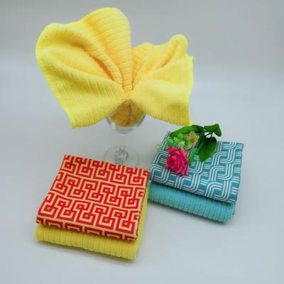 China Kitchen Absorption 30*30 Dish Cloth Towel Car Microfiber Child Safe Cleaning for sale