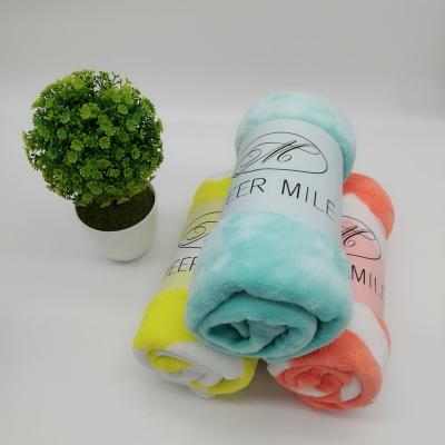 China baby soft flannel receiving grid 100% polyester fleece super soft flannel luxury custom made to throw soft fleece flannel blanket 70*100cm or customized for sale