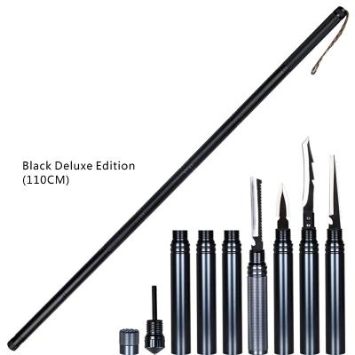 China Portable/Lightweight/Durable//Strong Thoughness Wilderness Survival Holding Tension Hiking Camping Walking Stick Alpenstock Multifunctional Canes Telescopic Pole for sale