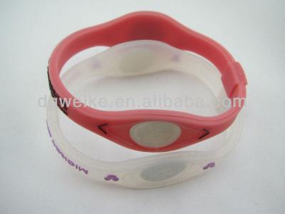 China Silicone China Promotional Item Silicon Wristband / Cheap Magnetic Balance Wristband for sale