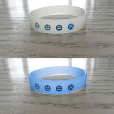 China Remind to protect against 2021 Summer Item Promotion UV Sun Indicator Sensor Wristband Silicone UV Tester Wristbands for Outdoor Beach for sale