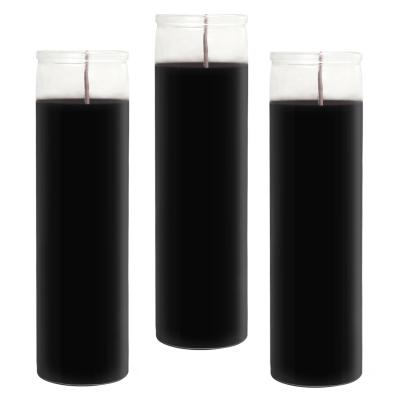 China Birthdays Wholesale Large Soybean Luxury Private Label Glass Jar Candle 19.2Oz-3Packs Black Custom Candle Wax Candle for sale