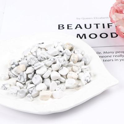 China China wholesale pure natural white turquoise gravel gemstone tumble crystal stones for decor for sale