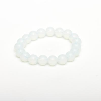 China Gift High Quality Exquisite Pure Natural White Opal Polished Hot Selling Beaded Bracelet for sale