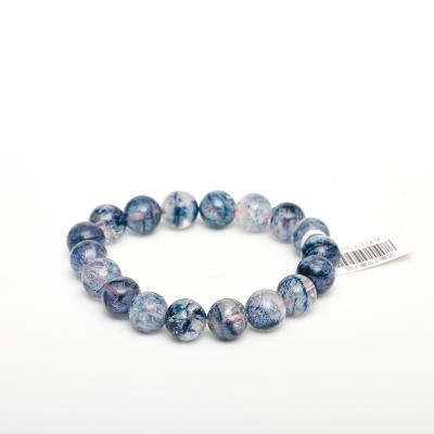 China High quality polished hot sale high quality pure natural blue ghost bracelet beaded bracelet exquisite gift for sale