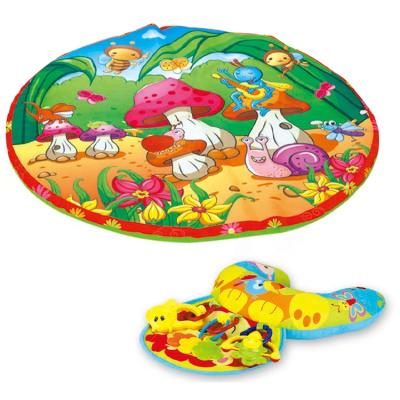 China Hot Selling Custom Infant Crawling Gym Soft Toy With Baby Rattles Baby Play Mat Pillow Soft Educational Activity From Amazon for sale