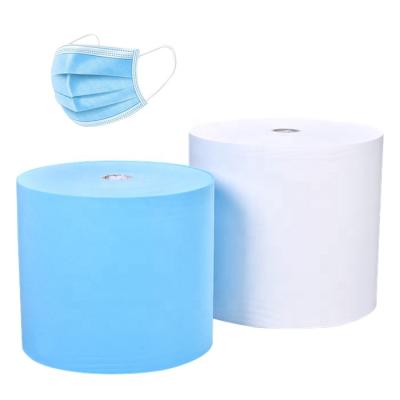 China Disposable Face Mask Waterproof Hygiene Nonwoven Fabric Used Medical PP Non Woven Fabric Roll For Hospital Face Mask for sale