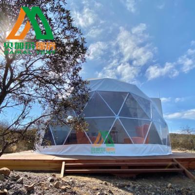 China Heated Dome Tent UV-resistant Waterproof Garden Igloo Dome Rise Geodesic Glamping Tent for sale