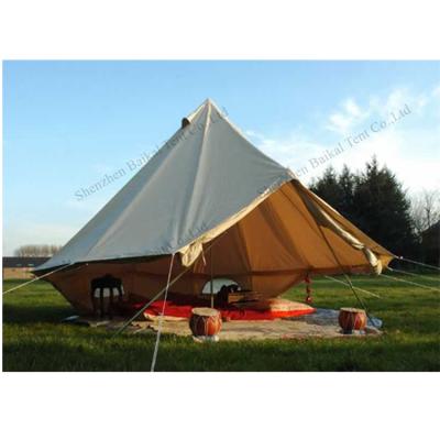 China Water Proof High Quality Outdoor Camping Bell Tent Luxury Tent With Canvas Fabric Three-Season Tent Quick Automatic Opening One Bedroom for sale