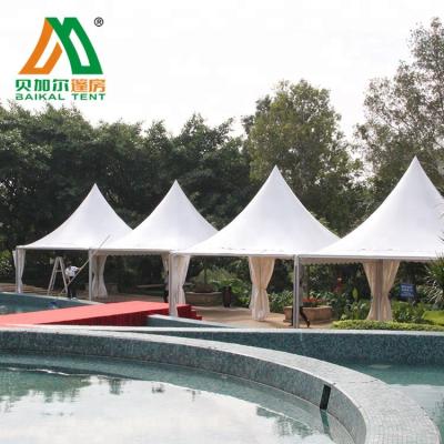 China High Reinforced 4x4 5x5 6x6 7x7 Aluminum Frame Outdoor Transparent Outdoor Gazebo Pagoda Tent for sale