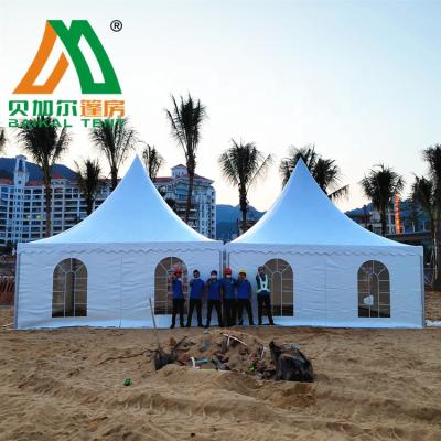 China 6x6m Party Event Exhibition Factory Direct Aluminum PVC Gazebo Pagoda Tent 5x5m for sale