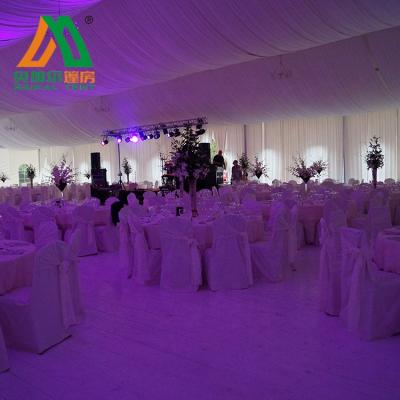 China High Reinforced 10mx30m Permanent Party Tent Aluminum Wedding Tent With Decoration for sale